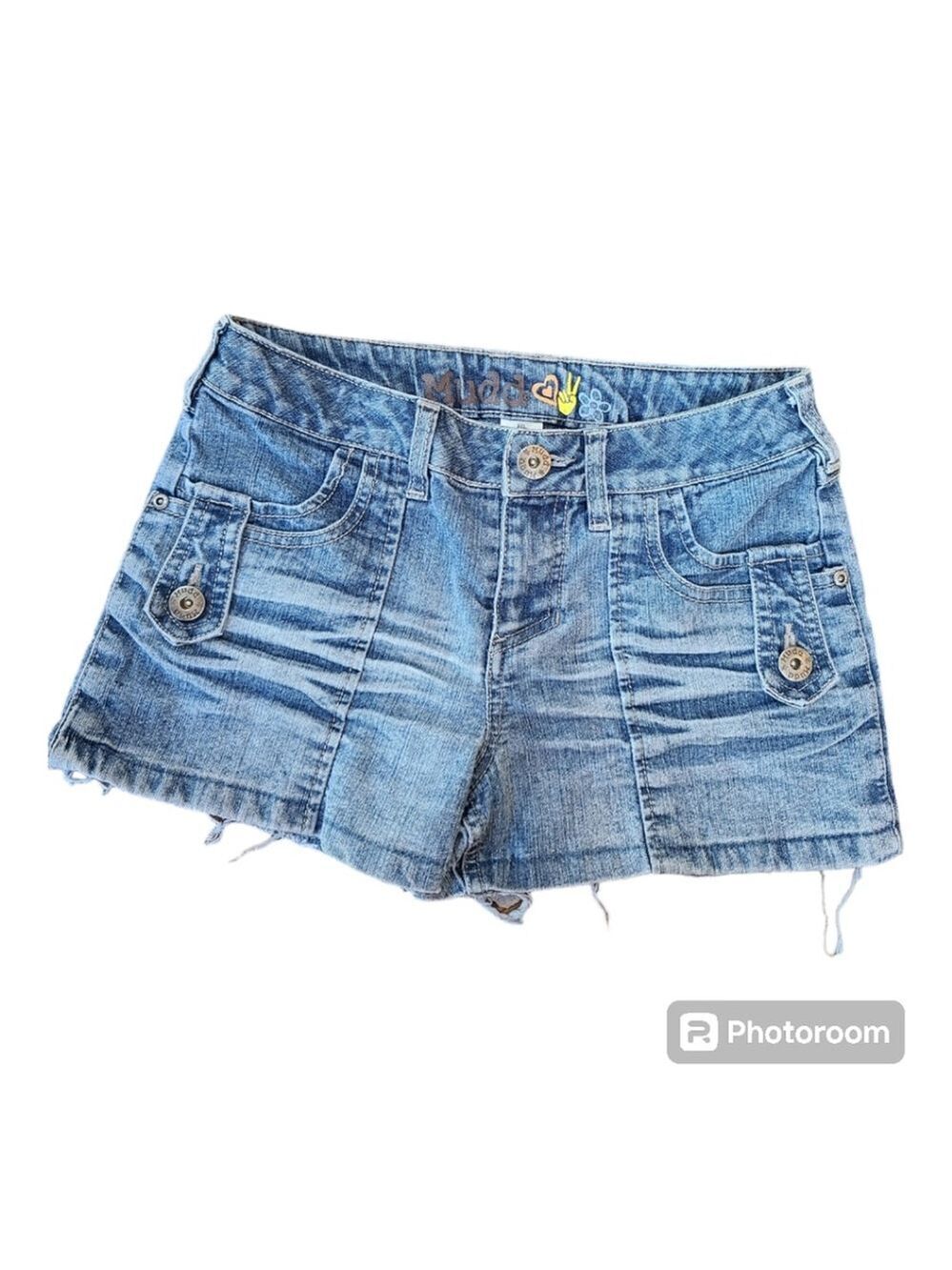 Mudd Girl's Denim Shorts Size 14 EUC Blue
